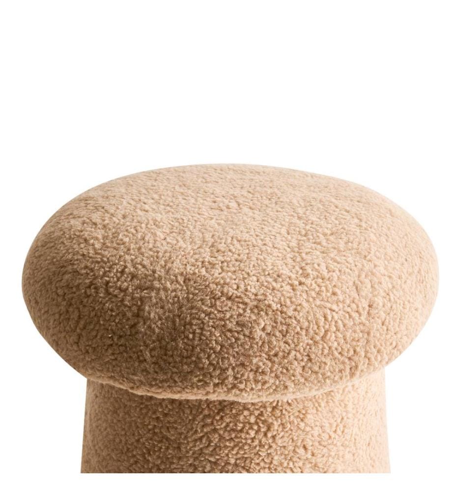 Pouf EUFAULA Bouclé Beige