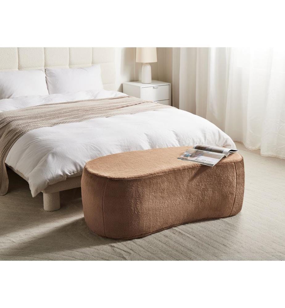 Pouf BAYARD Webpelz Hellbraun