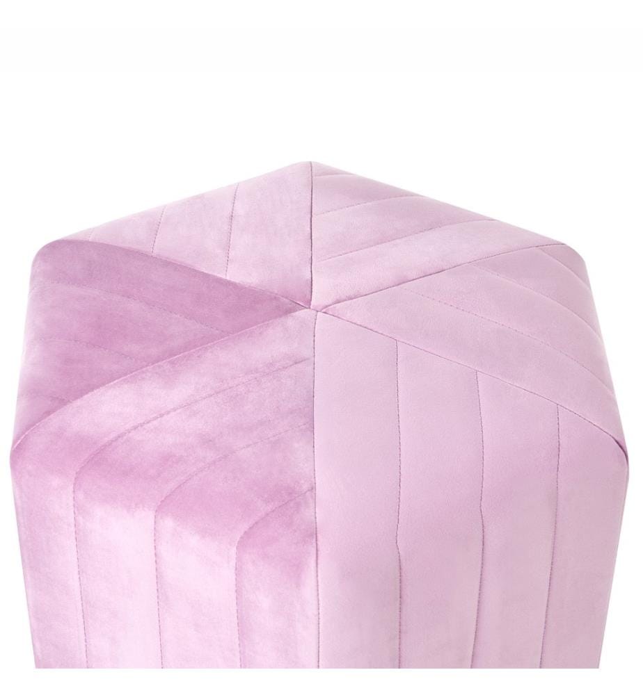 Pouf MURIETTA Samtstoff Hellviolett