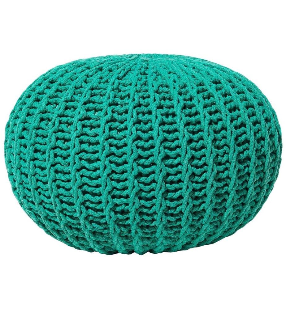 Pouf CONRAD Coton Vert émeraude