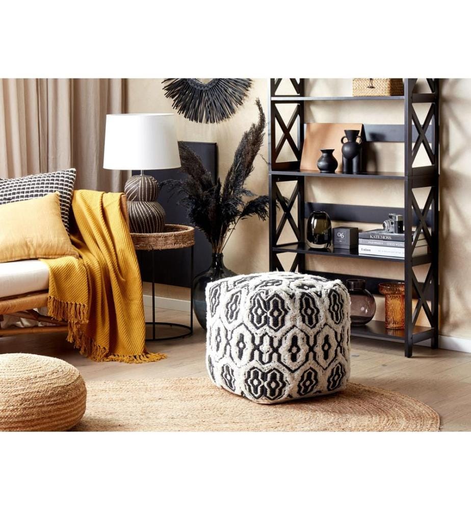 Pouffe ORAI Wool Black/ White