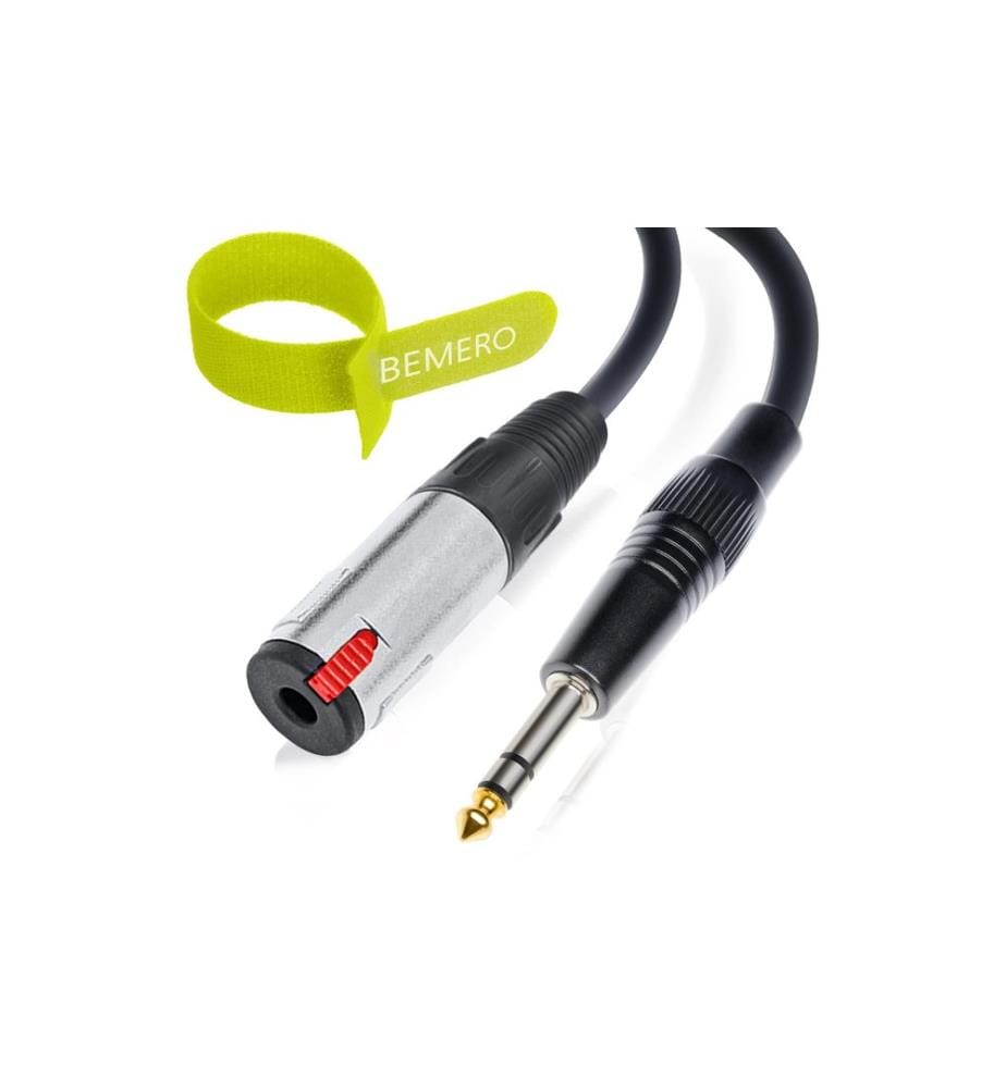 BEMERO - 6.3 Fiche jack - 6.3 Prise jack 6 m, Noir