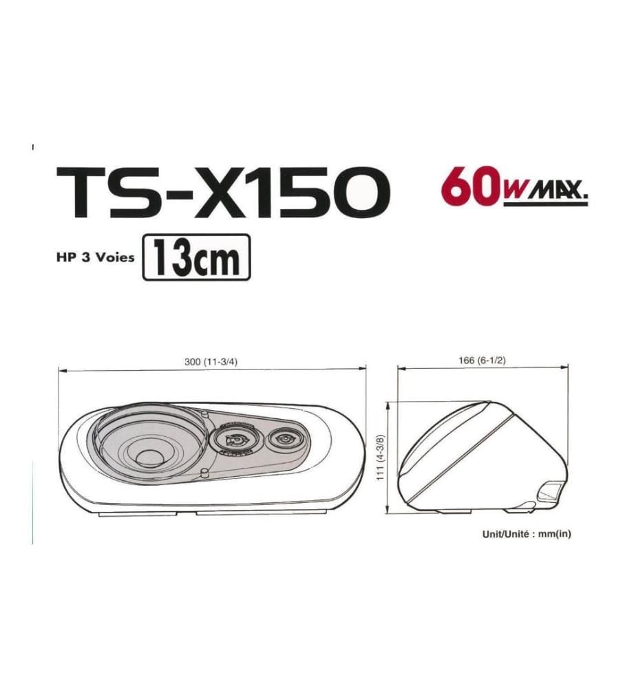 PIONEER - 3-Weg Lautsprecher TS-X150