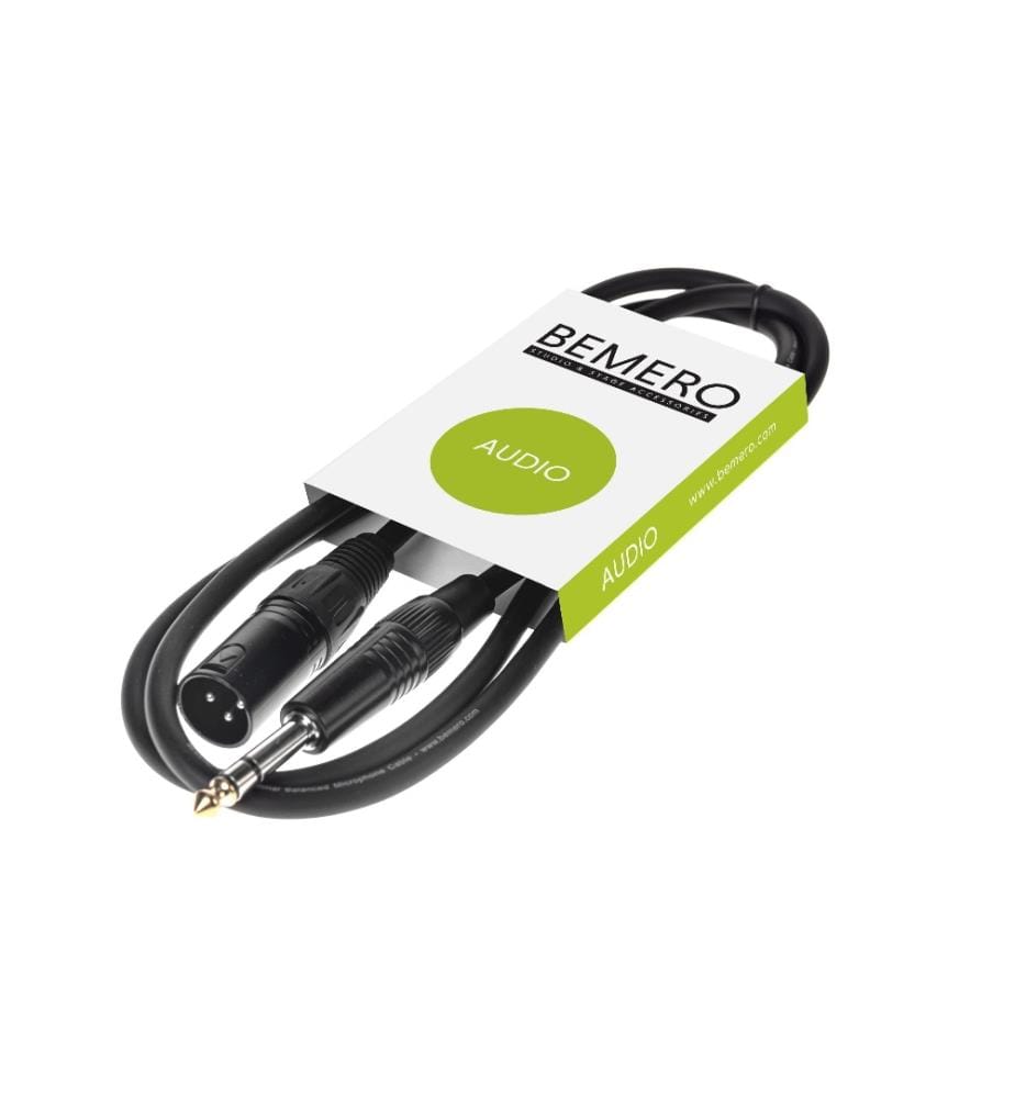 BEMERO - Câble XLR XLRm - 6.3 Klinken Kabel 1.5 m symétrique