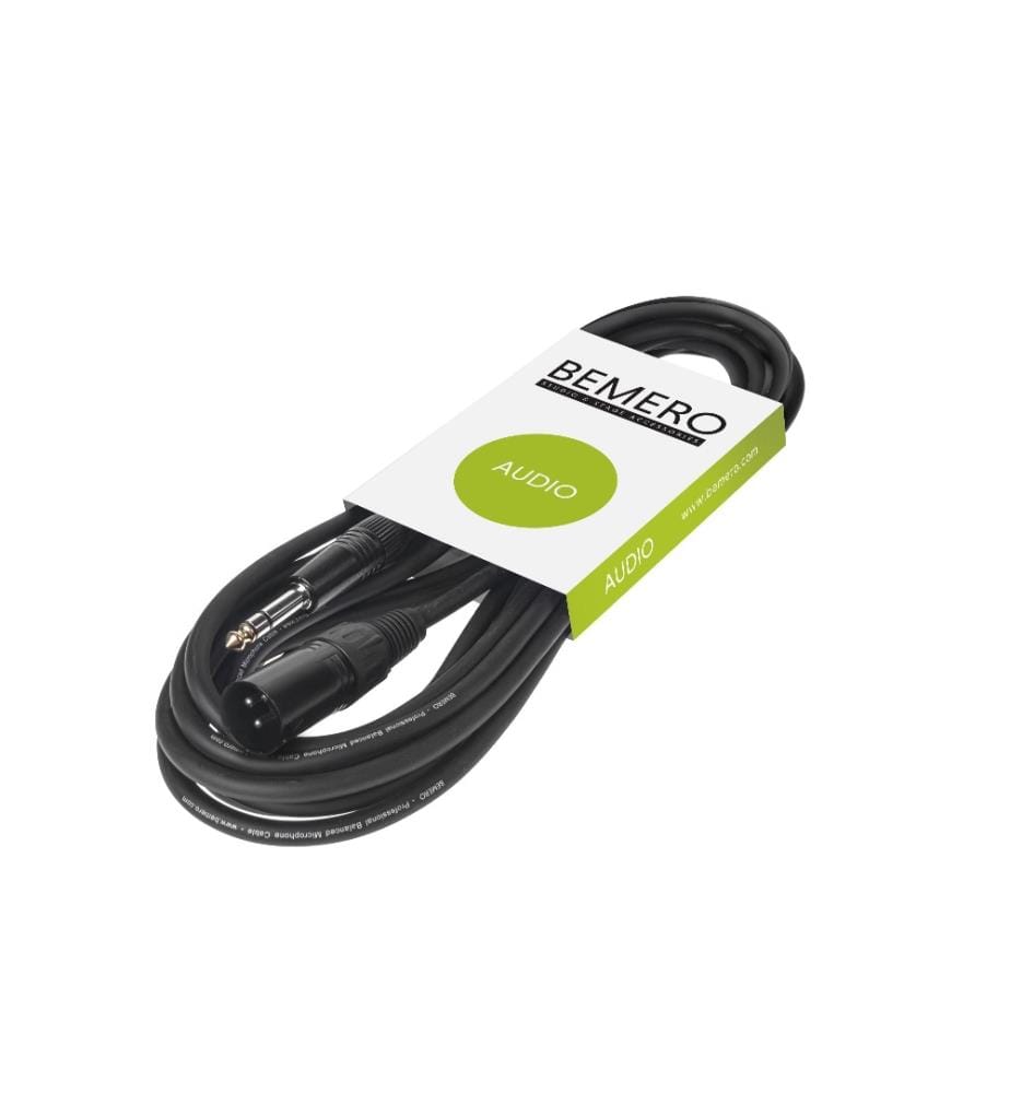 BEMERO - Câble XLR XLRm - 6.3 Klinken Kabel 6 m symétrique