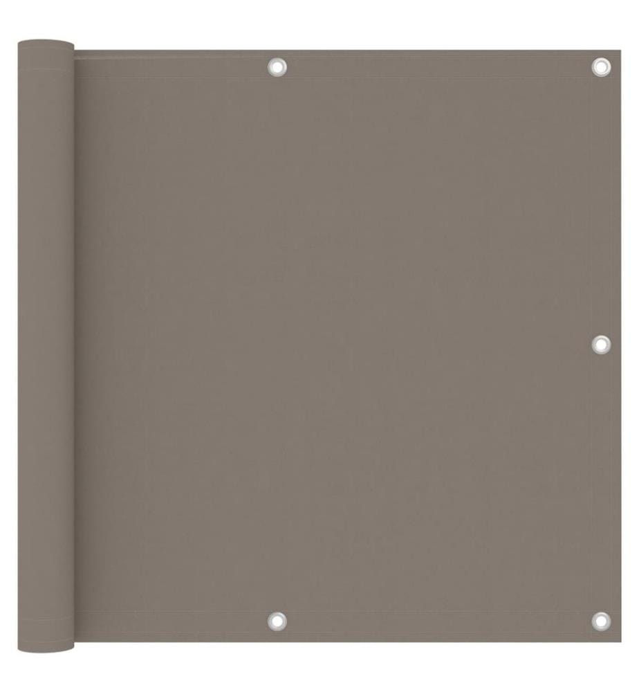 Balkon-Sichtschutz Taupe 90x600 cm Oxford-Gewebe