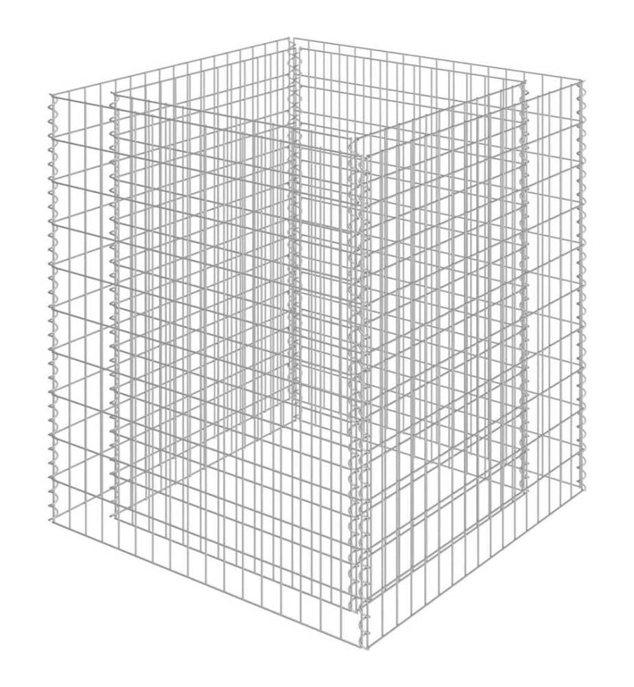 Lit surélevé à gabion Acier galvanisé 90x90x100 cm