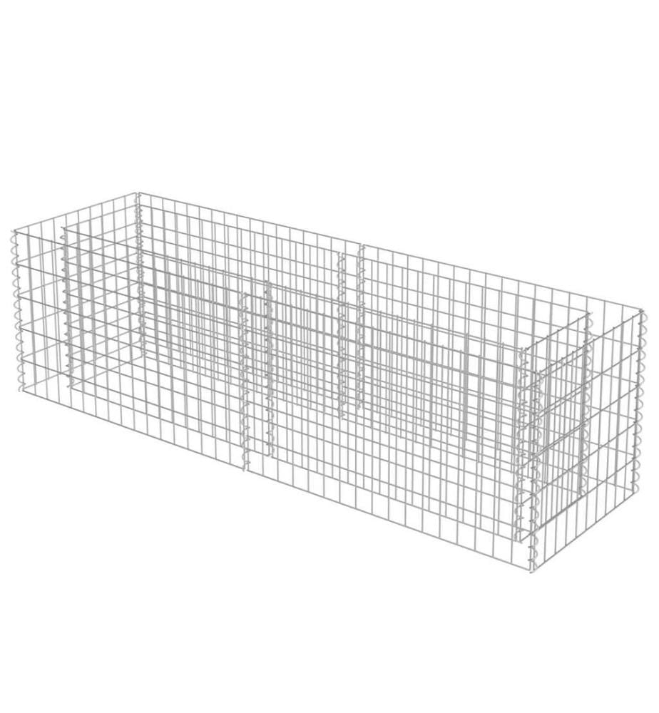 Lit surélevé à gabion Acier galvanisé 180x50x50 cm