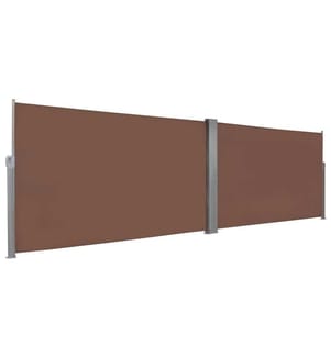 Auvent latéral rétractable 160 x 600 cm Marron