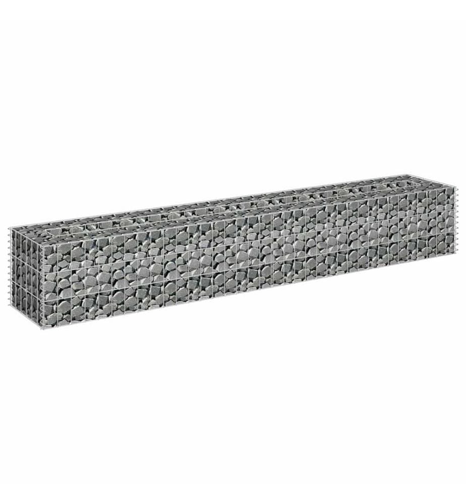 Gabionen-Hochbeet Verzinkter Stahl 180×30×30 cm