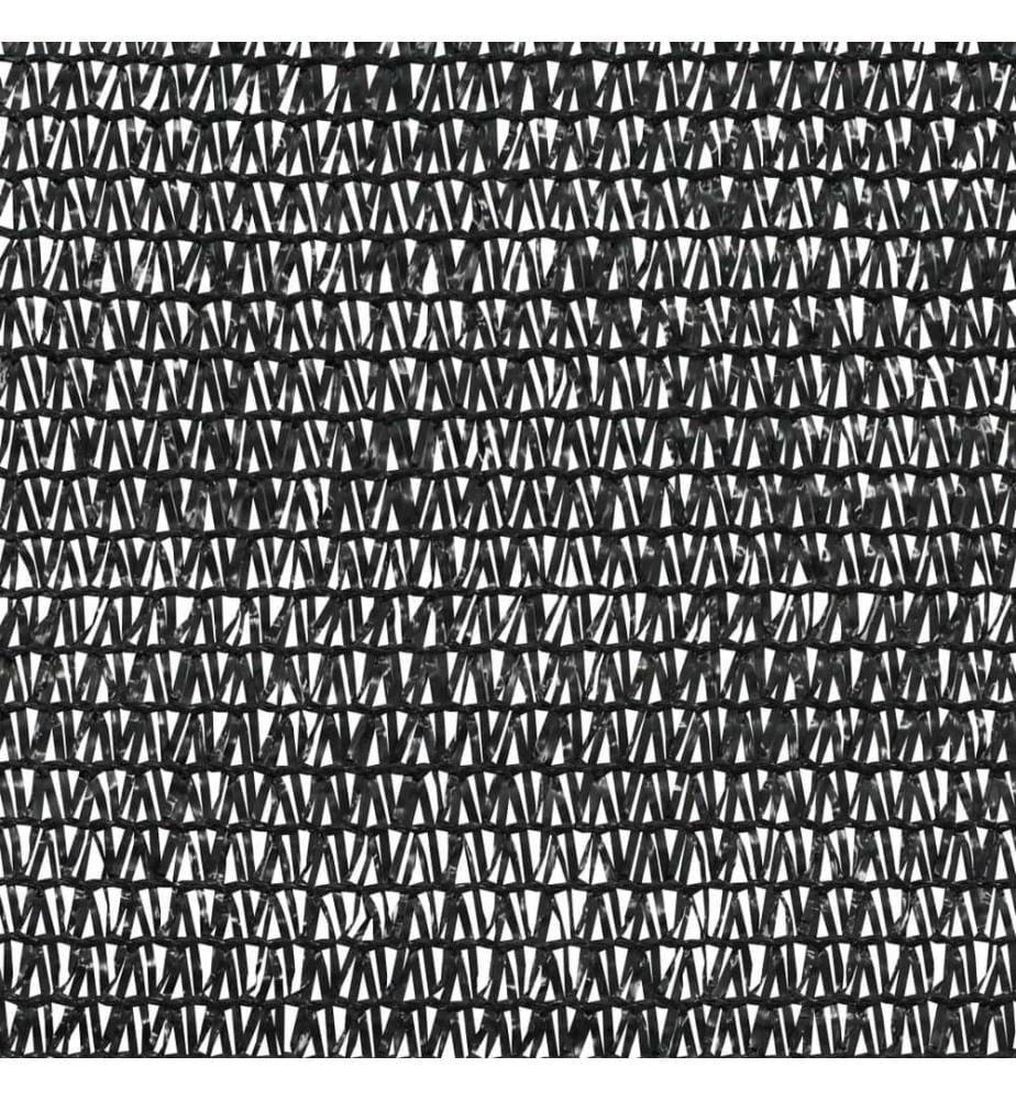 Filet brise-vue Noir 2x10 m PEHD 75 g/m²
