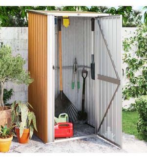 Gartenhaus Braun 118,5x97x209,5 cm Verzinkter Stahl