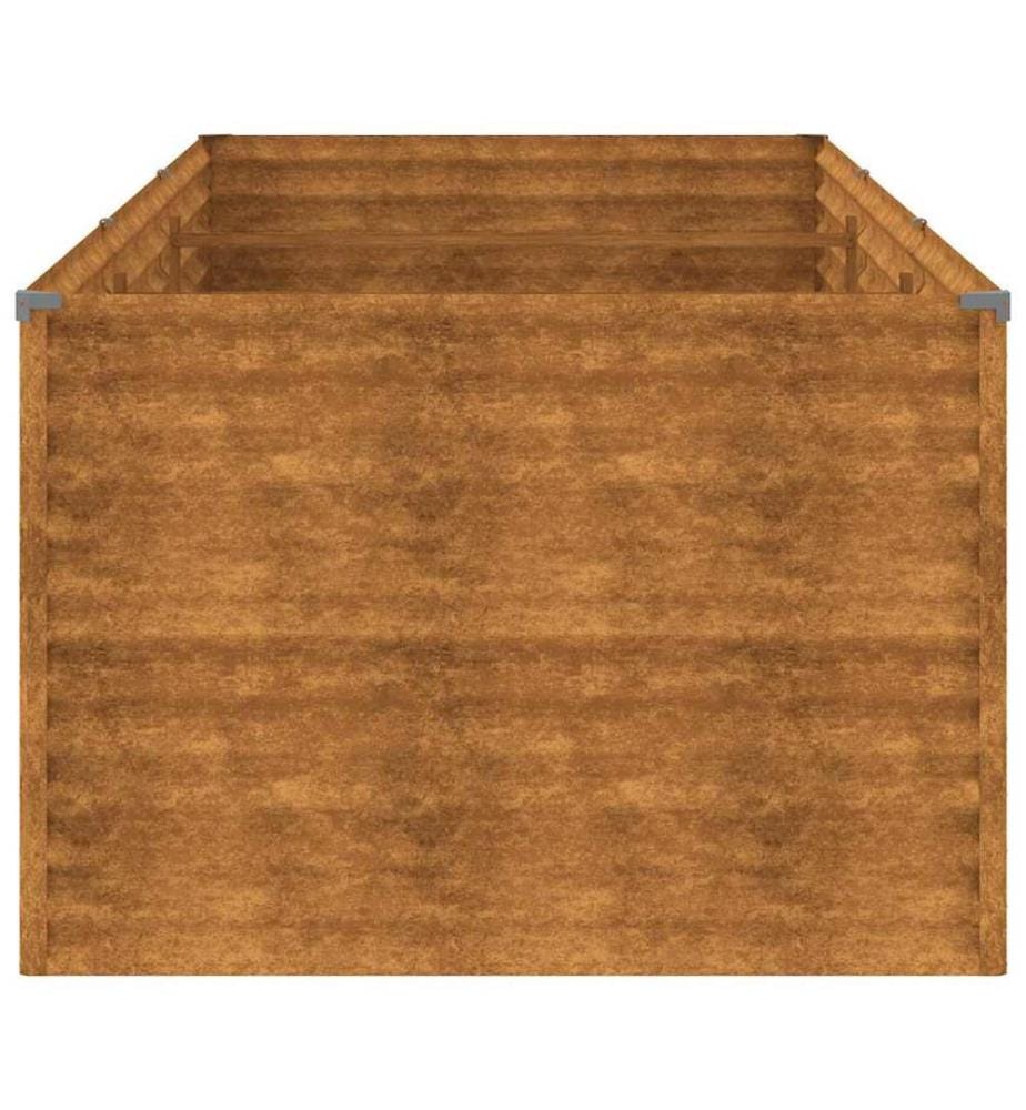 Lit surélevé de jardin 290x100x69 cm acier corten