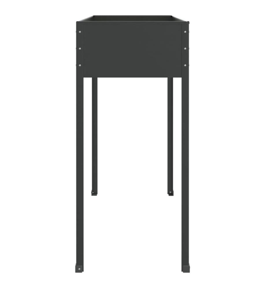 Jardinière Anthracite 100,5x40,5x90 cm Acier galvanisé