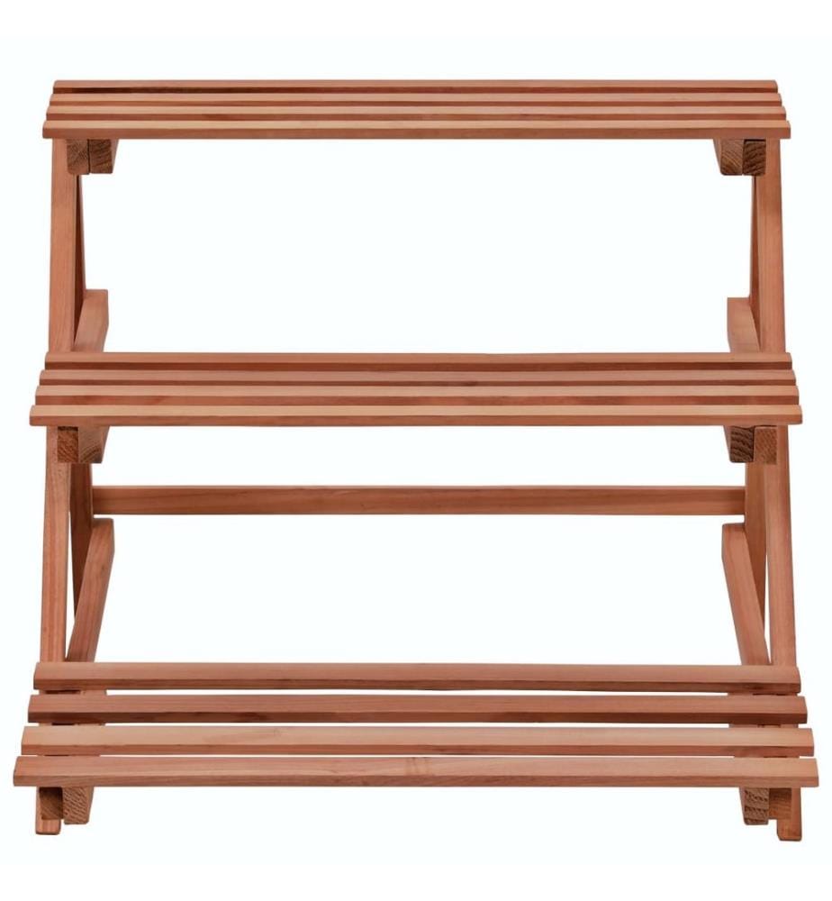 3-Tier Pflanzenständer Zedernholz 48x45x40 cm