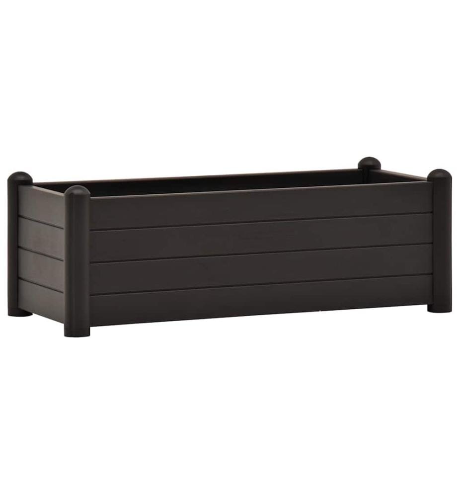 Lit surélevé de jardin PP Anthracite 100x43x35 cm