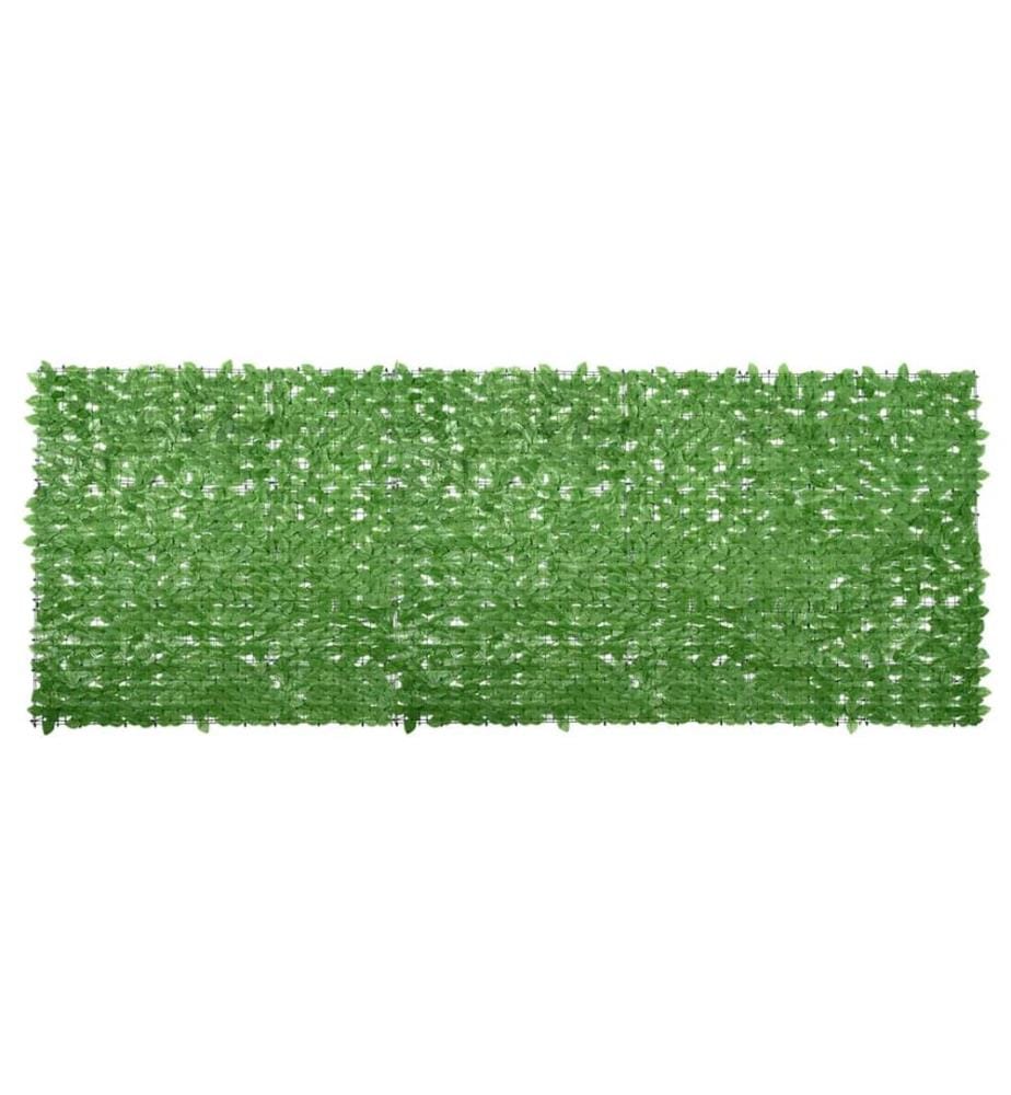 Écran de balcon avec feuilles vert 400x150 cm