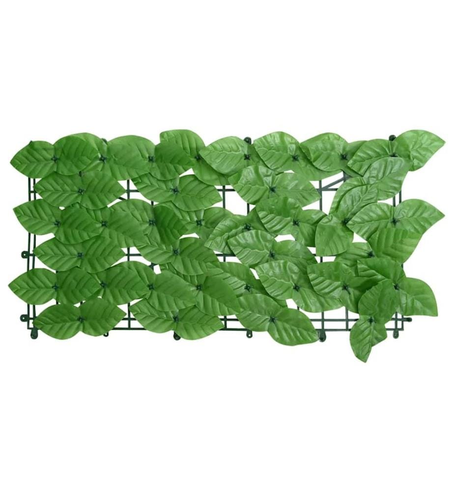 Écran de balcon avec feuilles vert 400x150 cm