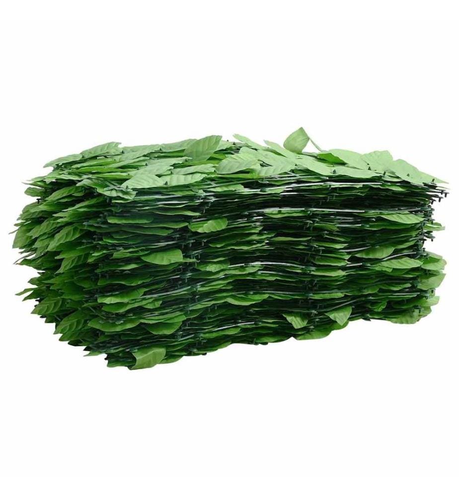Écran de balcon avec feuilles vert 500x150 cm