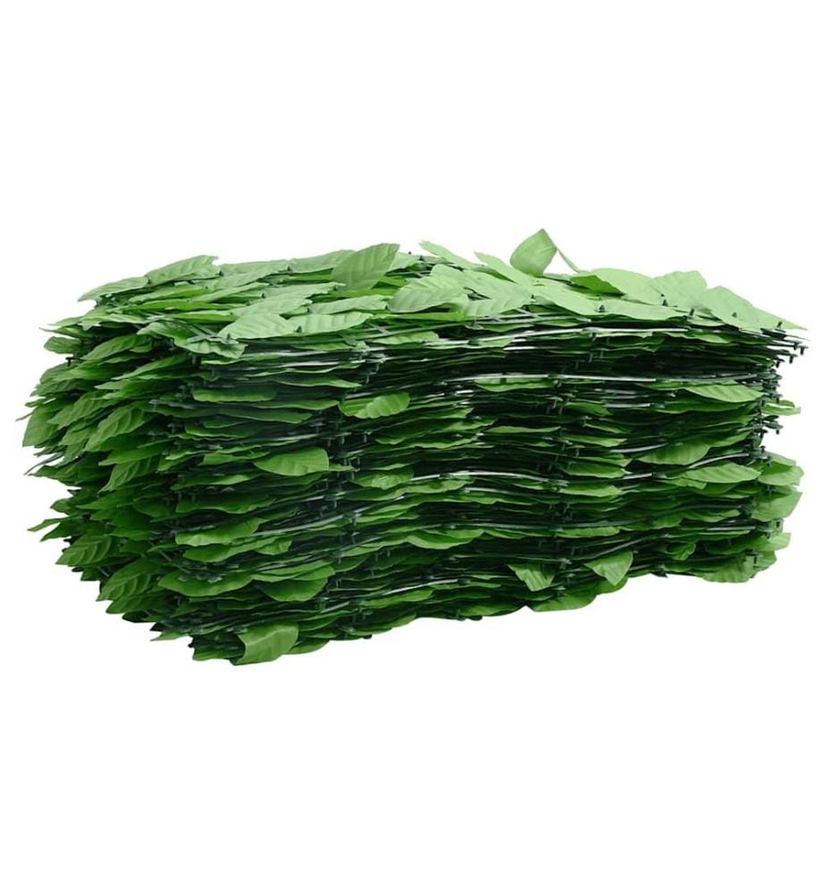Écran de balcon avec feuilles vert 600x150 cm