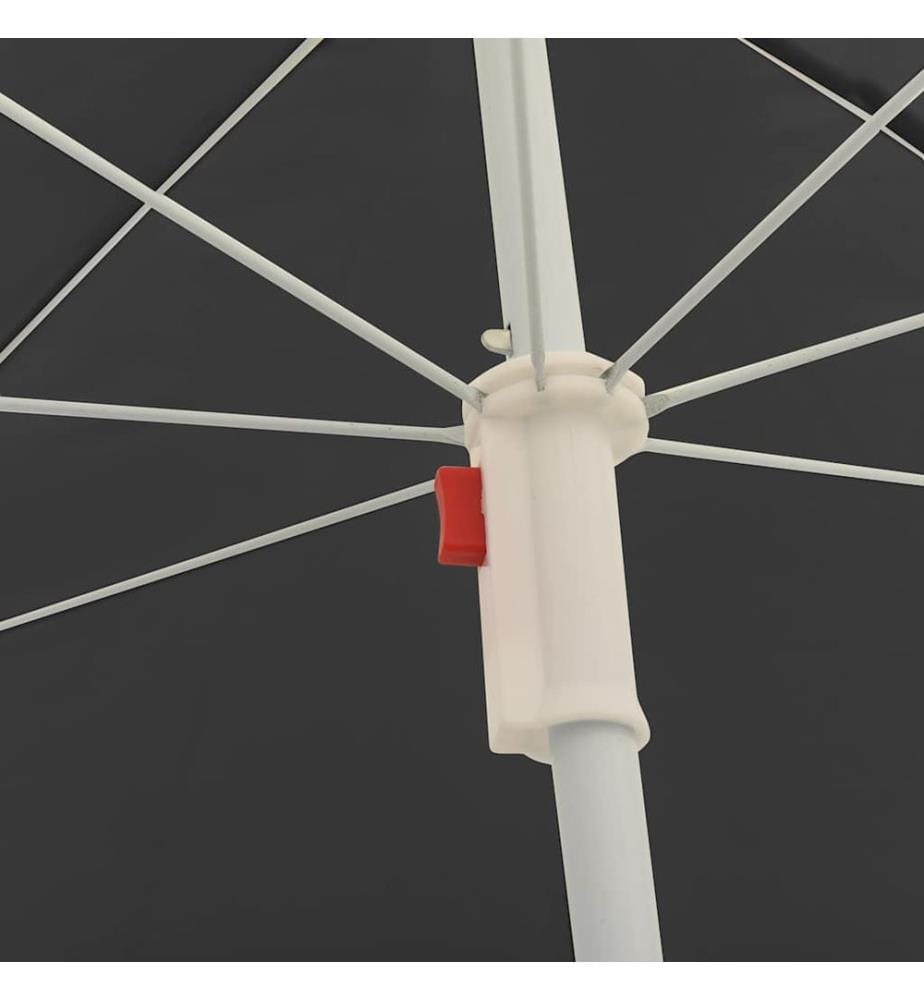 Parasol de jardin avec mât en acier anthracite 180 cm