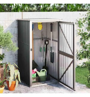 Gerätehaus Anthrazit 88x89x161 cm Verzinkter Stahl