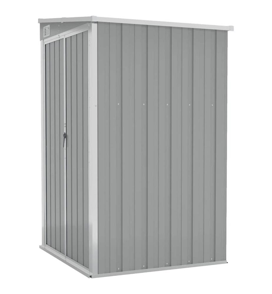 Remise de jardin murale Gris 118x100x178 cm Acier galvanisé