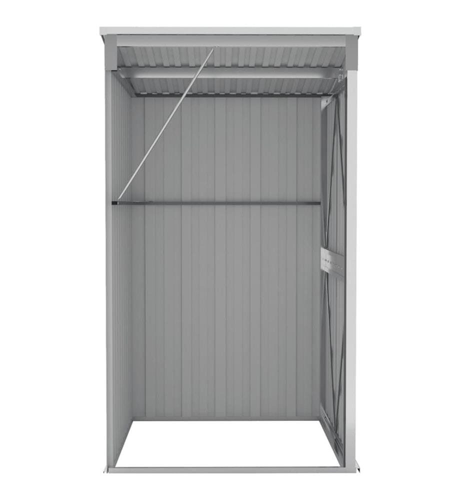 Remise de jardin murale Gris 118x100x178 cm Acier galvanisé