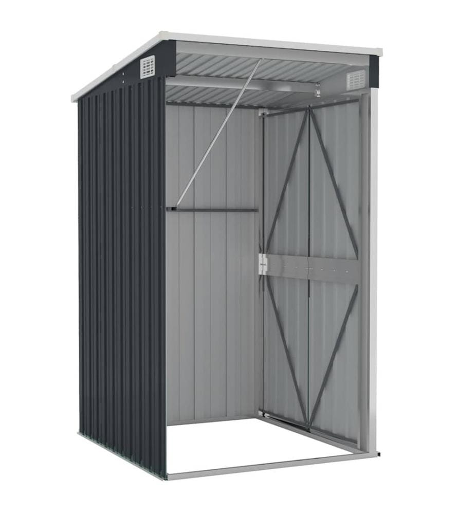 Remise de jardin murale Anthracite 118x100x178 cm Acier