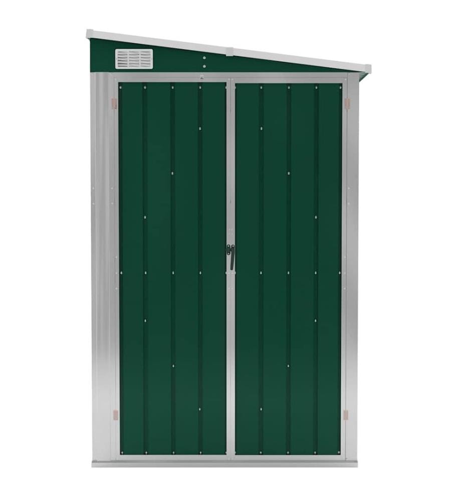 Abri de jardin mural Vert 118x288x178 cm Acier galvanisé