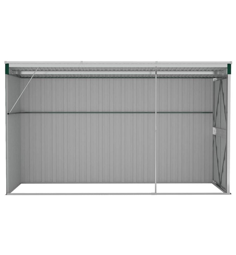 Abri de jardin mural Vert 118x288x178 cm Acier galvanisé