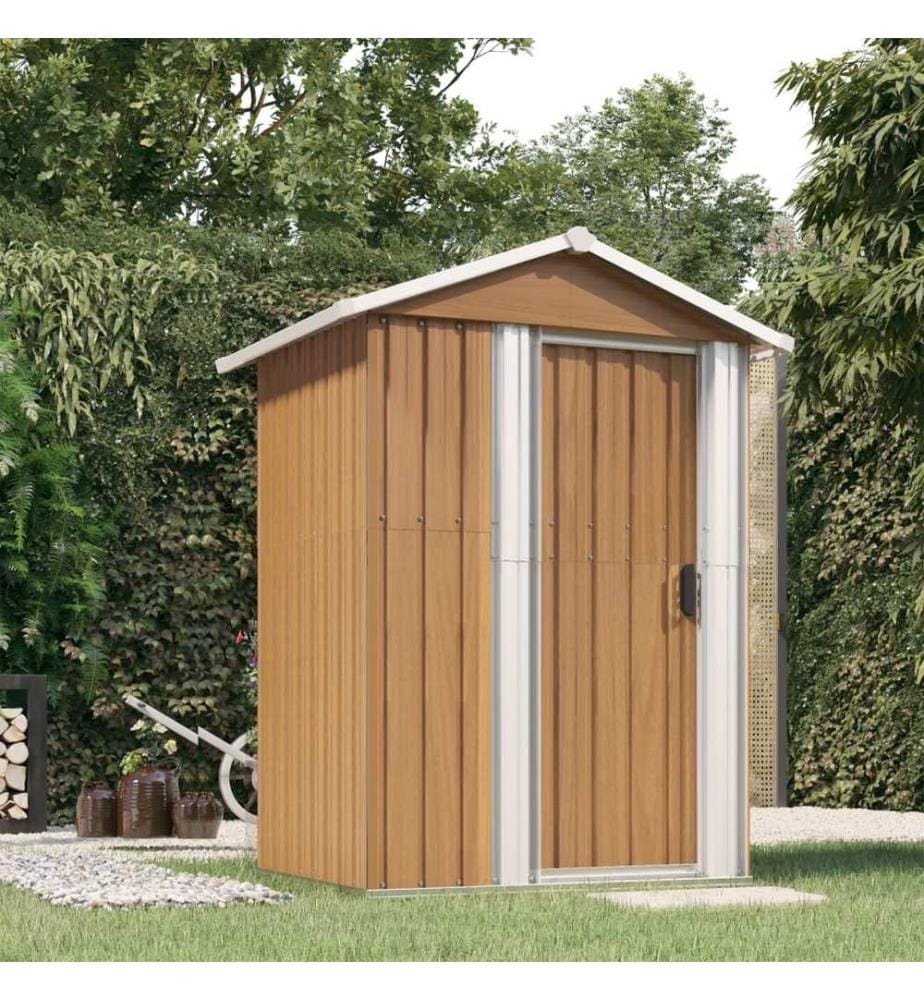 Gartenhaus Braun 126x97,5x177 cm Verzinkter Stahl