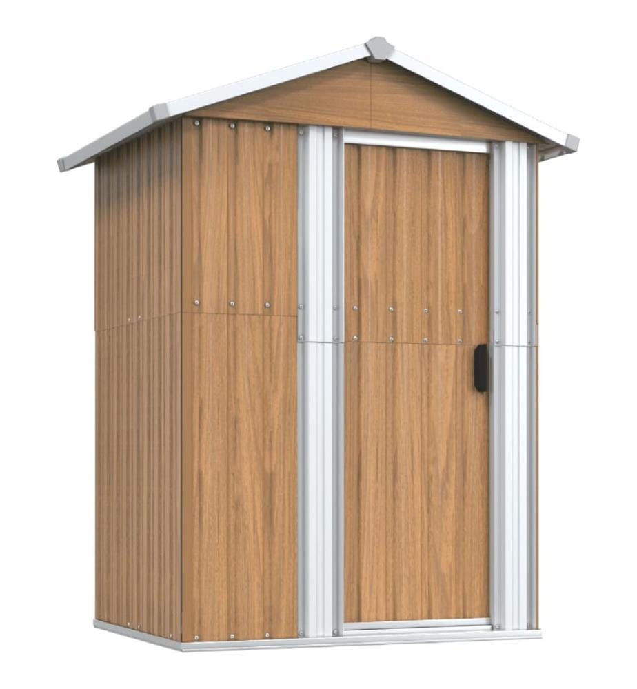 Gartenhaus Braun 126x97,5x177 cm Verzinkter Stahl