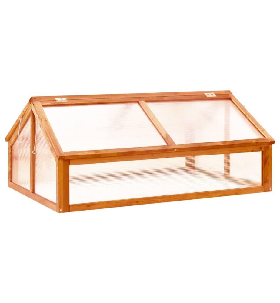 Gewächshaus Braun 114x80x50 cm Tannenholz