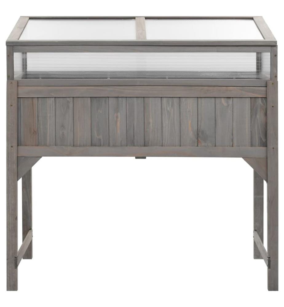 Hochbeet mit Gewächshaus 110x54x120 cm Massivholz Tanne