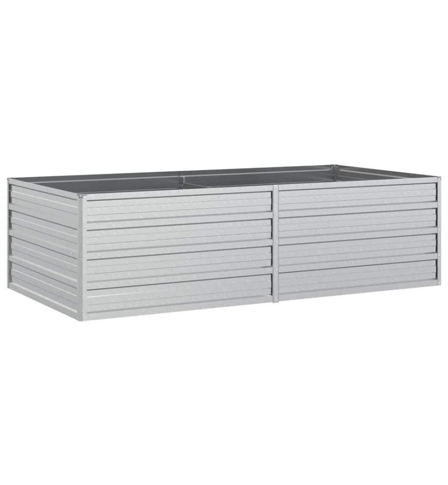 Garten-Hochbeet 160x80x45 cm Verzinkter Stahl Silber