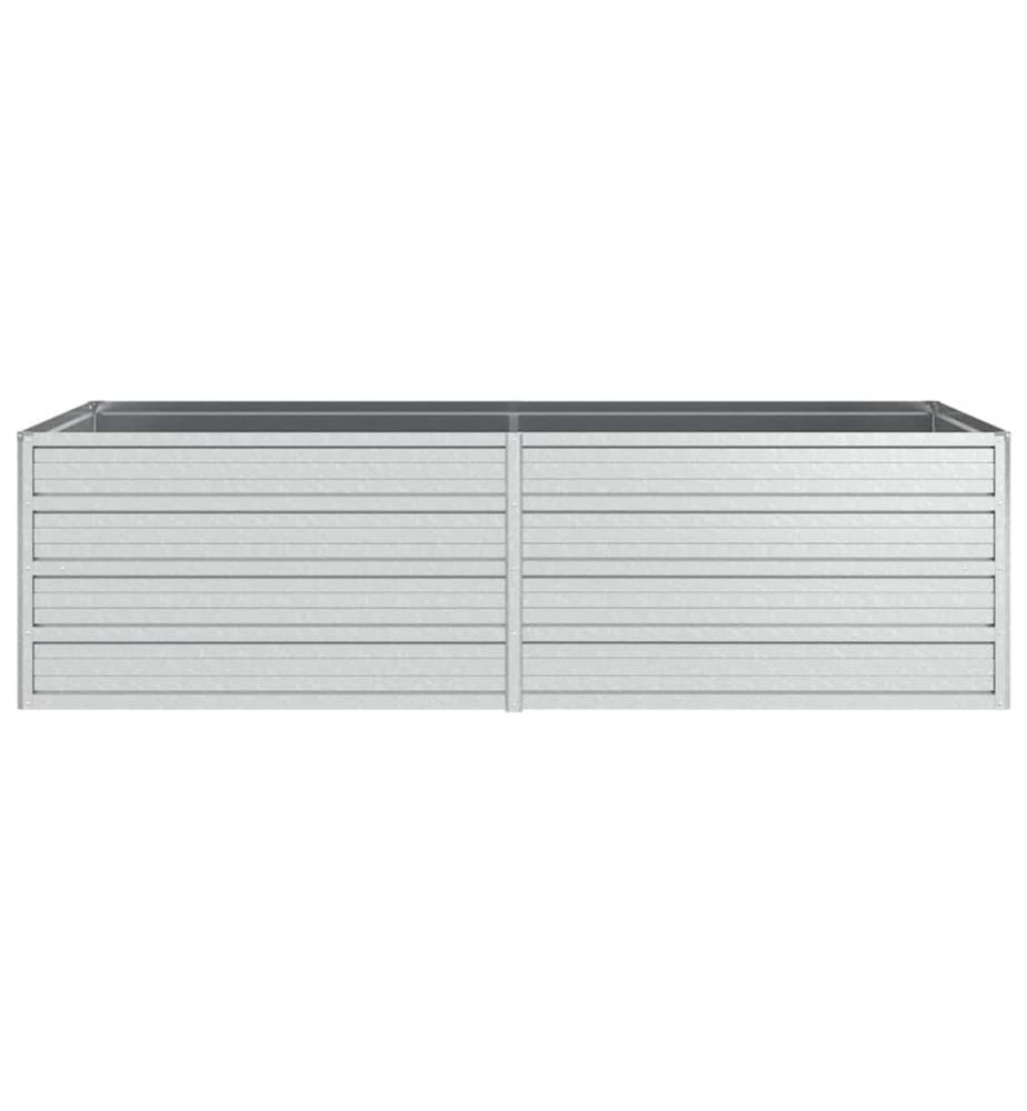 Garten-Hochbeet 160x80x45 cm Verzinkter Stahl Silber