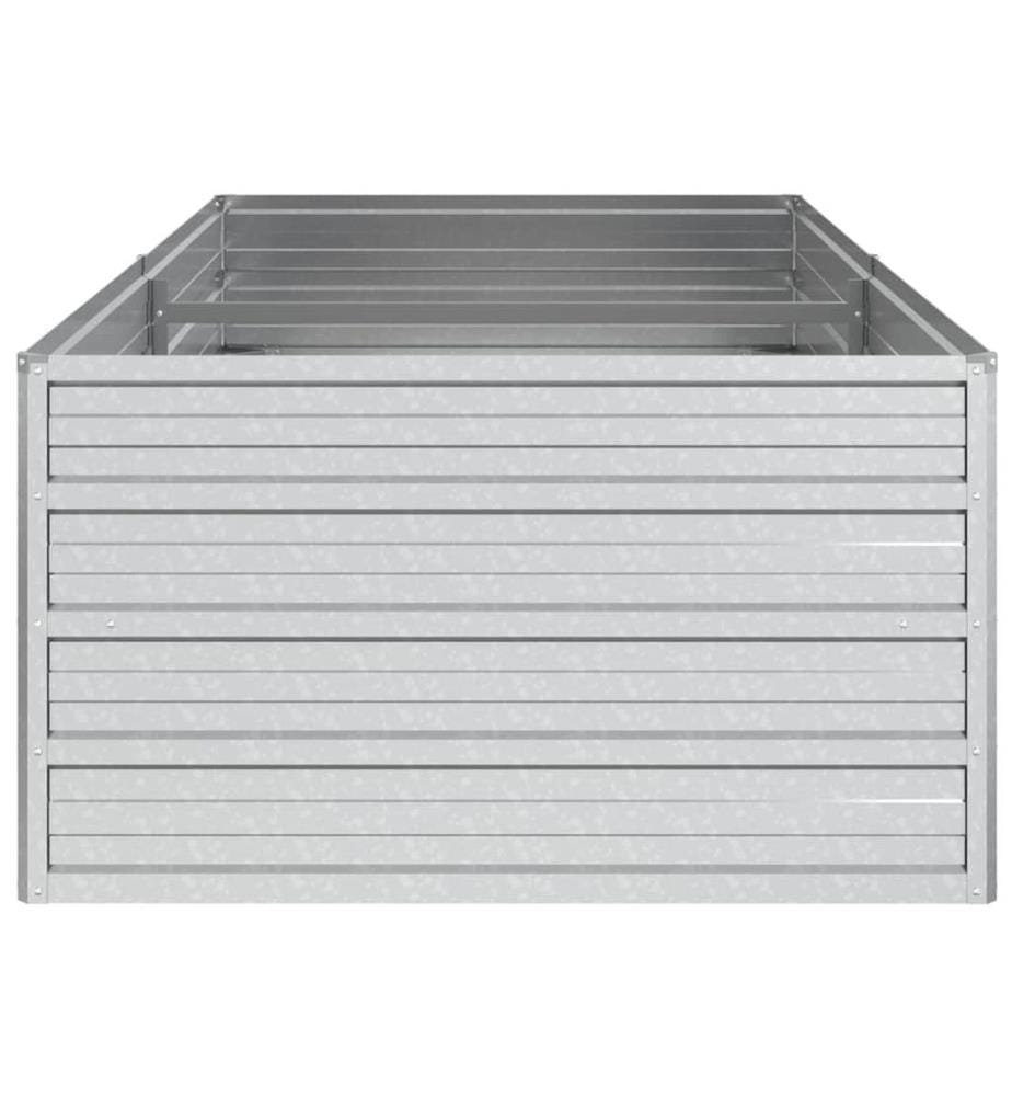 Garten-Hochbeet 160x80x45 cm Verzinkter Stahl Silber