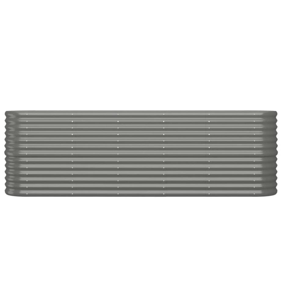 Lit surélevé de jardin Acier galvanisé 224x40x68 cm gris
