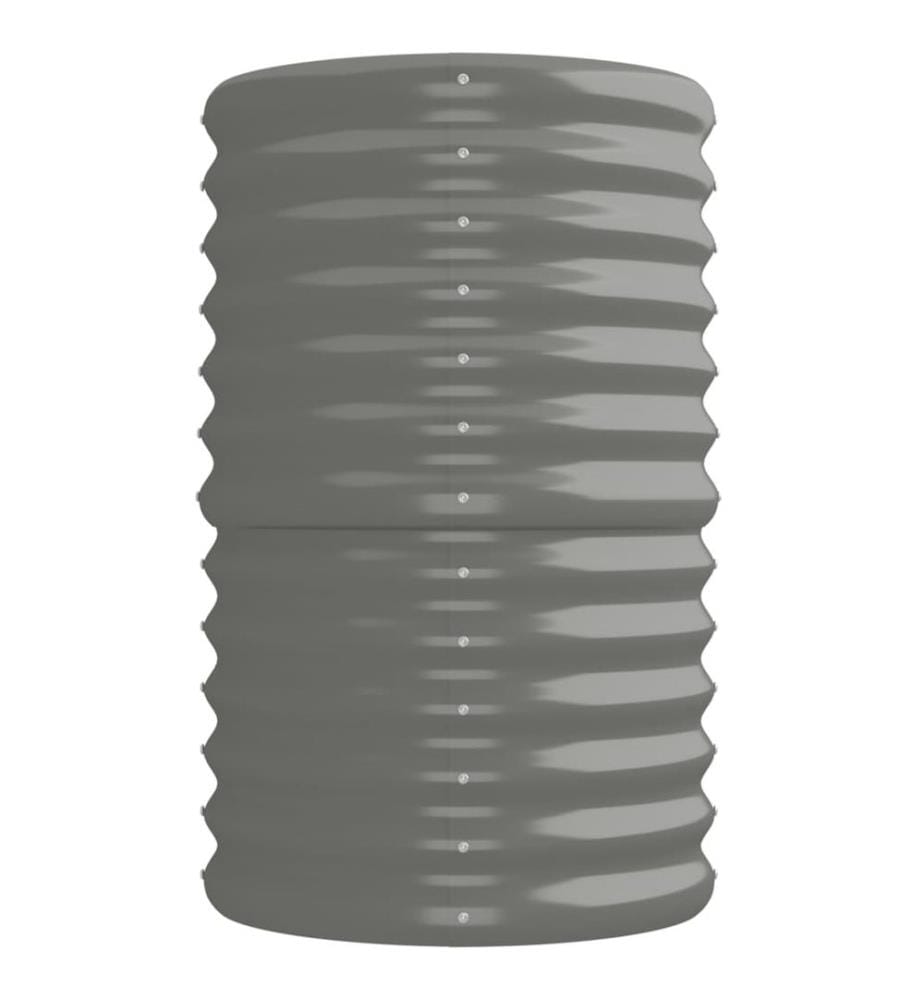 Lit surélevé de jardin Acier galvanisé 224x40x68 cm gris