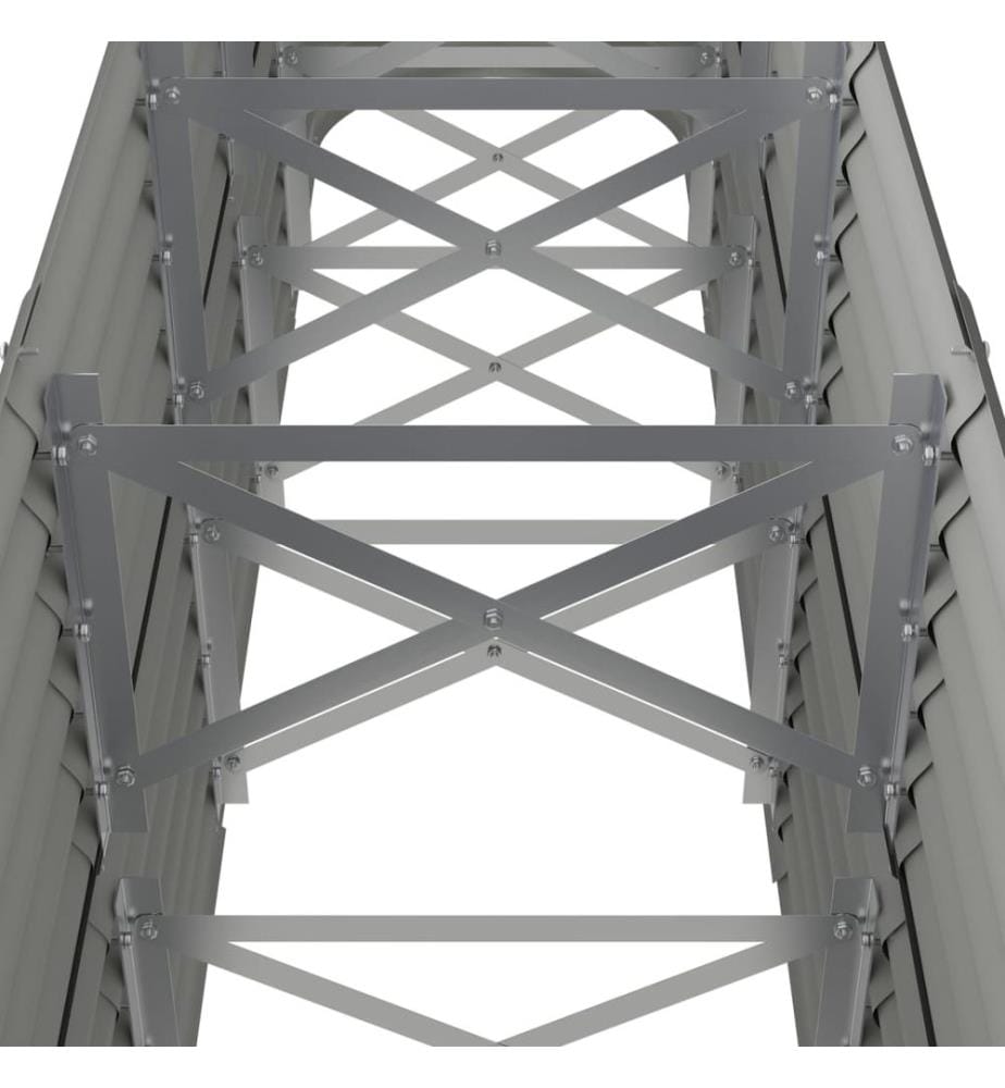 Lit surélevé de jardin Acier galvanisé 224x40x68 cm gris