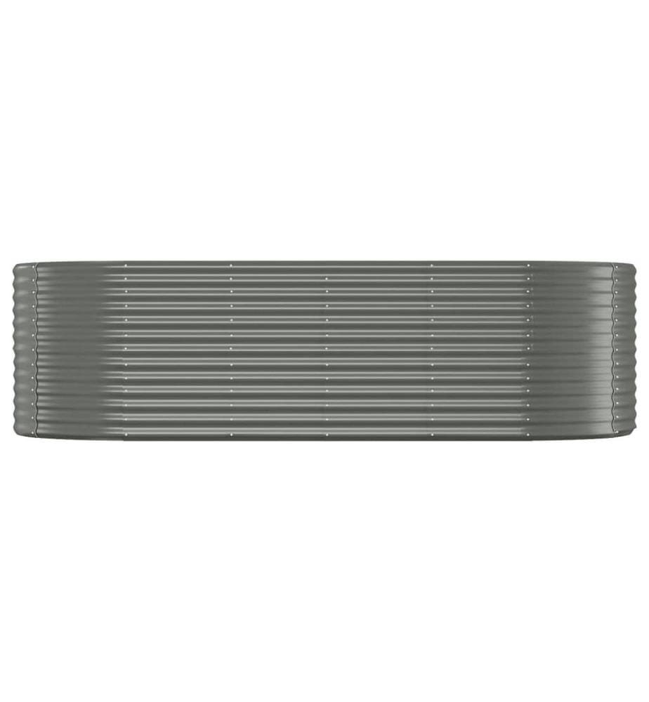Lit surélevé de jardin Acier galvanisé 249x100x68cm gris