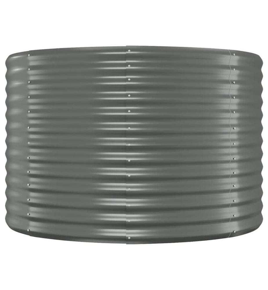 Lit surélevé de jardin Acier galvanisé 249x100x68cm gris
