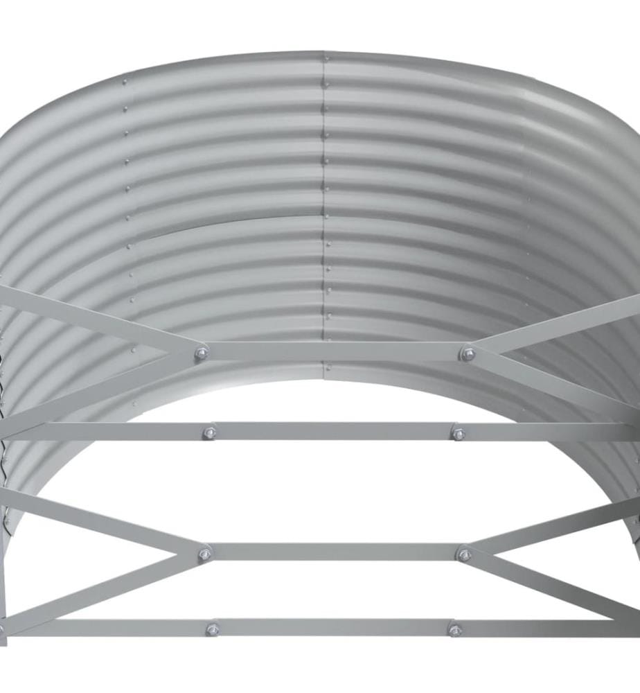 Lit surélevé de jardin Acier galvanisé 249x100x68cm gris