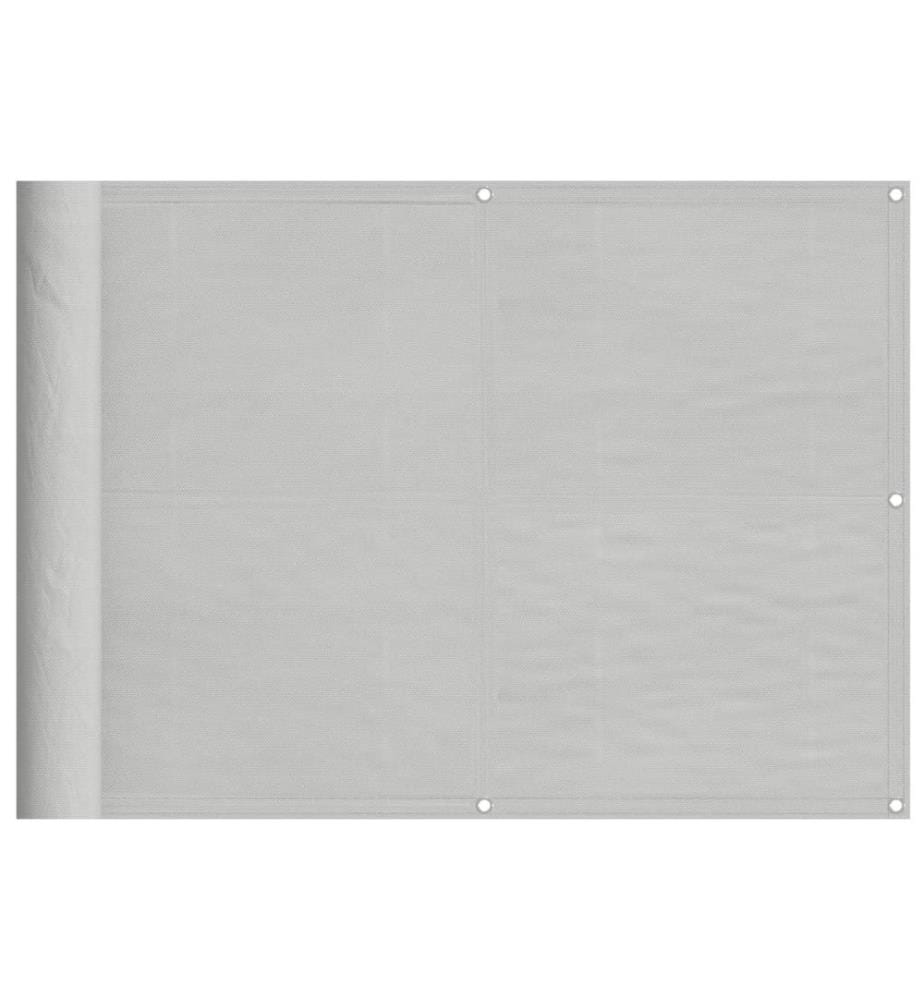 Écran de balcon gris clair 75x400 cm 100% polyester oxford