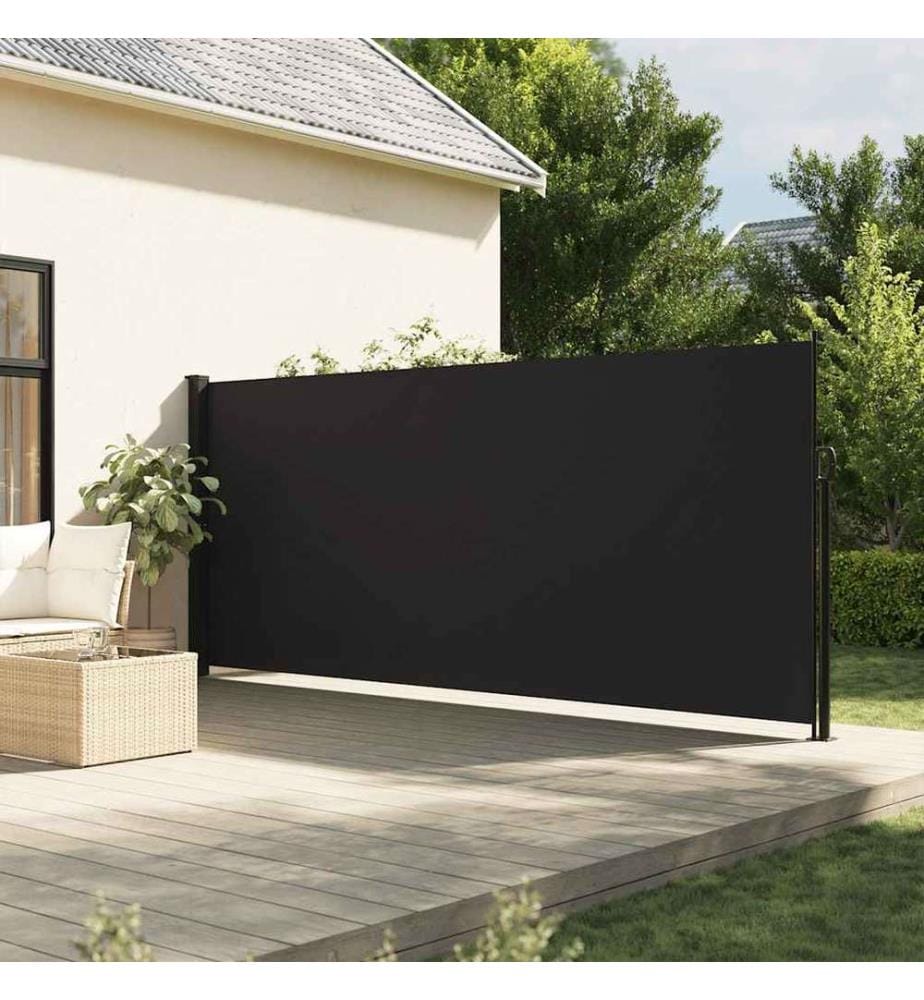 Seitenmarkise Ausziehbar Schwarz 160x500 cm