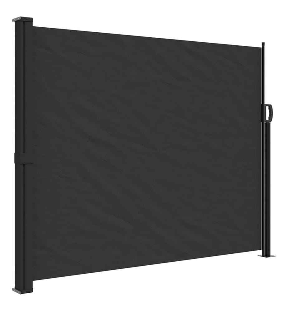 Seitenmarkise Ausziehbar Schwarz 160x500 cm