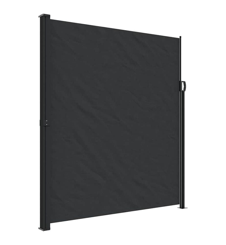 Seitenmarkise Ausziehbar Schwarz 220x500 cm