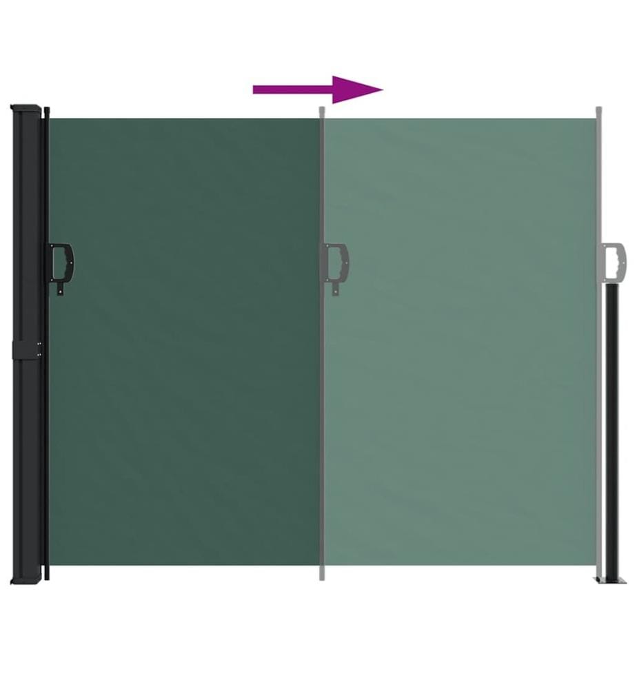 Seitenmarkise Ausziehbar Dunkelgrün 160x600 cm