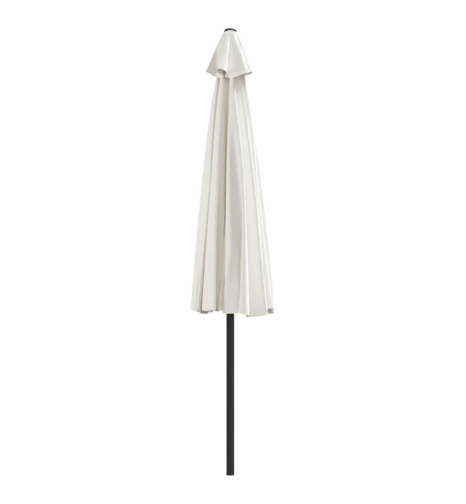 Balkon-Sonnenschirm mit Alu-Mast Sandfarben 300x155 cm Halbrund